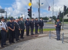 Dvig zastave pri spominskem obeležju pri Gorjancu na Brezovici